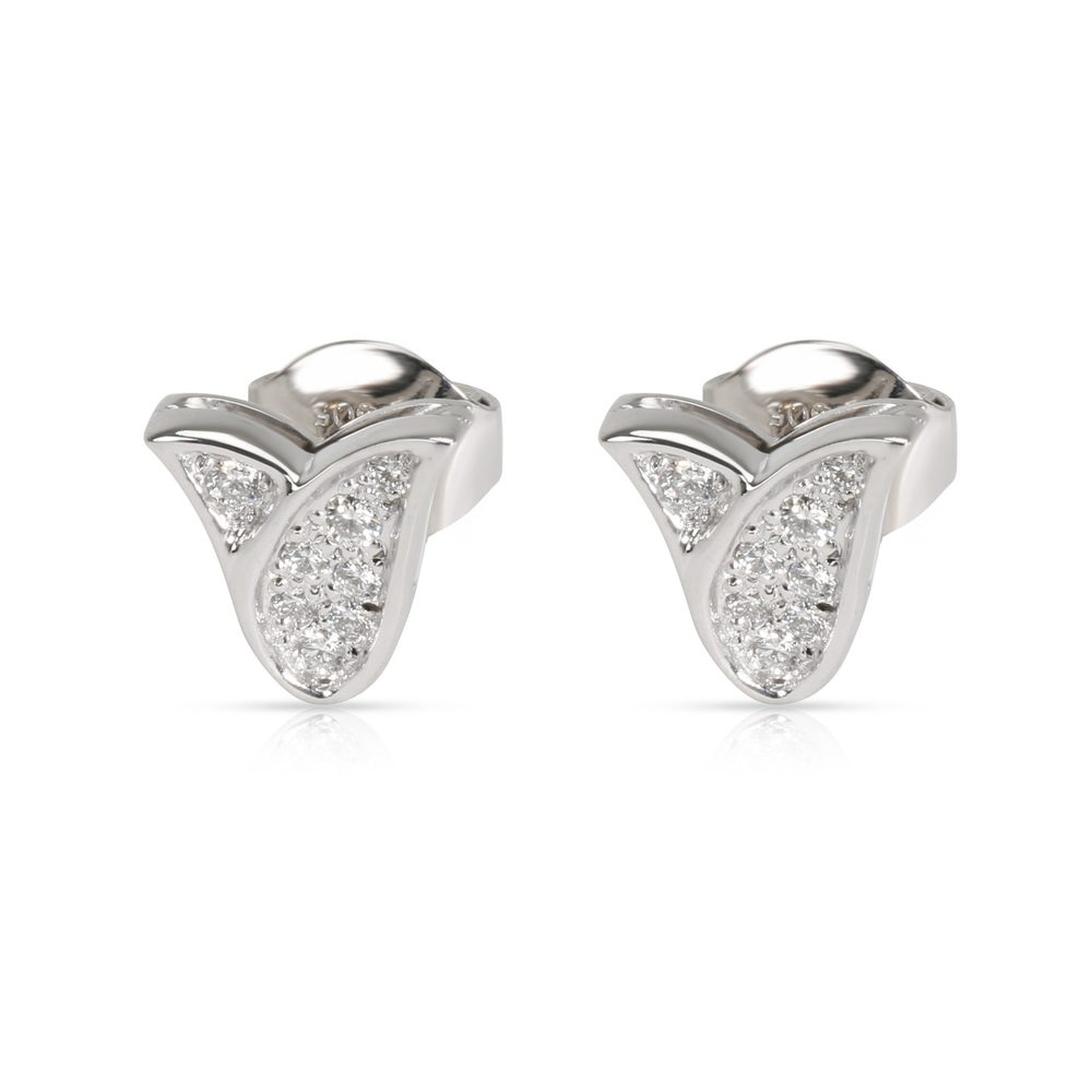 Graff Tulip Diamond Earring in 18K White Gold 0.22 CTW